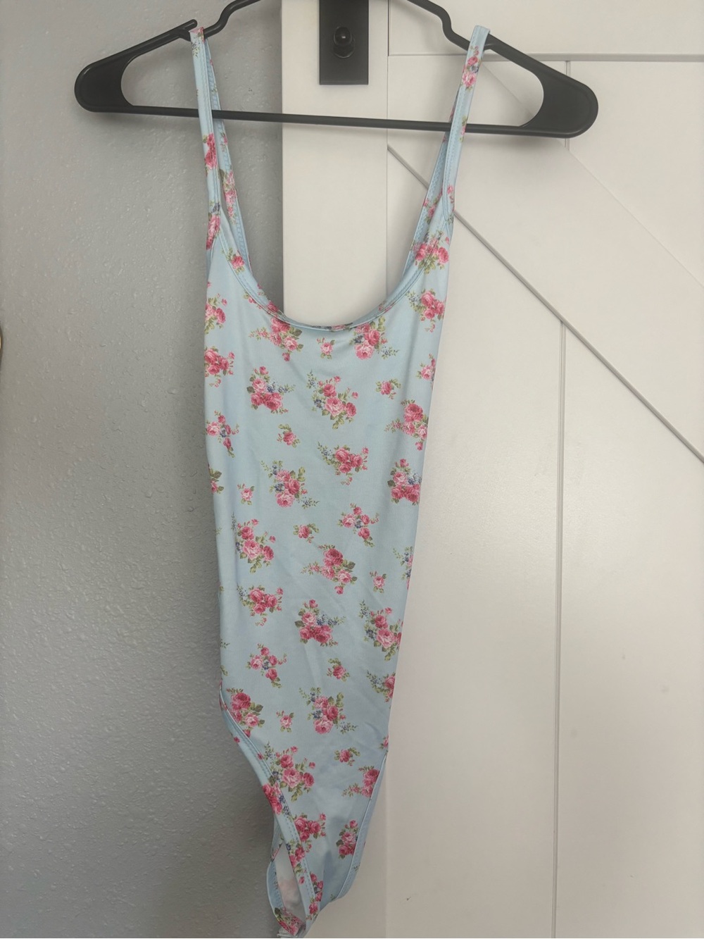 Light Blue Floral woman’s bodysuit
